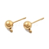 304 Stainless Steel Ball Post Stud Earring Findings STAS-Z035-01G01-B-1