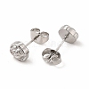 Non-Tarnish 304 Stainless Steel Flower Stud Earrings for Women EJEW-C004-10P-2