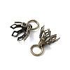 Flower Rack Plating Brass Filigree Bead Cap Bails LS-KK-L102-27AB-2