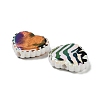 Rainbow Iridescent Printed Opaque Acrylic Beads OACR-D316-01B-02-2