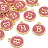 Golden Plated Alloy Enamel Charms ENAM-S118-08B-4