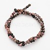 Round Natural Rhodonite Beads Strands G-M136-4mm-2