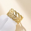 304 Stainless Steel Open Cuff Ring for Women RJEW-Z083-02G-04-2