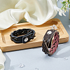 2Pcs 2 Colors Braided Cowhide Cord Bracelets BJEW-FH0001-18-4