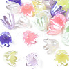 Spray Paint ABS Plastic Imitation Pearl Beads X-MACR-N013-001-1