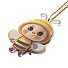 Cute Bees Acrylic Pendant Decoration HJEW-G026-01A-3