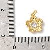 Rack Plating Brass Clear Cubic Zirconia Pendants KK-Z056-22G-3