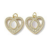Brass Micro Pave Cubic Zirconia Pendants KK-G485-34I-G-1