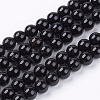 Natural Black Onyx Beads Strands X-G-H1567-6MM-1