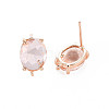 Brass Stud Earring Findings KK-S364-163H-4