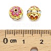 Brass Enamel Beads KK-Q080-01C-3