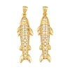 Brass Micro Pave Cubic Zirconia Pendants CU-CBAB3AD-10G-01-1