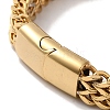 PVD Vacuum Plating 201 Stainless Steel Wheat Chain Bracelets for Women Men BJEW-H612-06B-G-3