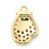 Rack Plating Brass Pave Cubic Zirconia Pendants KK-R150-13G-02-2