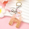 Resin & Acrylic & Faux Suede Tassel Keychain KEYC-YW00123-08-1
