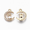 Brass Micro Pave Cubic Zirconia Pendants KK-S359-012-RS-2