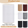 Olycraft 6 Rolls 6 Colors Round Waxed Polyester Thread String YC-OC0001-06-2