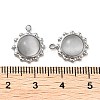 304 Stainless Steel with Cat Eye Pendants STAS-L022-362P-02-3