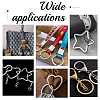 CHGCRAFT 50Pcs 5 Style Iron Keychain Clasps FIND-CA0003-95-7