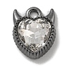 Alloy Rhinestone Pendants PALLOY-F312-57B-01-1