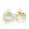 Brass Huggie Hoop Earring Findings X-KK-R071-08G-1