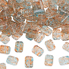 100Pcs Transparent Spray Painted Glass Beads GLAA-PA0001-60B-7