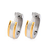 304 Stainless Steel Polishing effect Hoop Earrings EJEW-M001-18GP-6