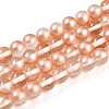 Baking Paint Transparent Glass Beads Strands DGLA-N011-8mm-04-1