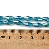 Transparent Electroplate Glass Beads Strands GLAA-K064-05A-PL02-4