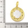 Rack Plating Brass Micro Pave Cubic Zirconia Pendants KK-G513-86G-3