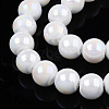 Electroplate Opaque Glass Beads Strands GLAA-T032-P6mm-AB02-4