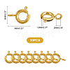 Unicraftale Vacuum Plating 304 Stainless Steel Spring Ring Clasps STAS-UN0006-31G-4