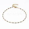 304 Stainless Steel Cable Chain Anklets AJEW-H010-01-2