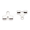 Tarnish Resistant 304 Stainless Steel Folding Crimp Ends X-STAS-M250-02-2