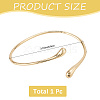 1Pcs Alloy Arm Cuff Bangles for Women AJEW-GF0010-92G-01-2