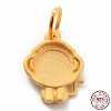 925 Sterling Silver Pendant Cabochon Settings LS-STER-I020-01A-G-4