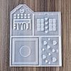 Patchwork House Christmas DIY Pendant Decoration Silicone Molds DIY-M057-01C-1