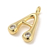 Rack Plating Brass Micro Pave Cubic Zirconia Pendants KK-A200-24G-A-2
