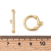 Brass Toggle Clasps KK-P340-33G-4