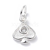 925 Sterling Silver Cubic Zirconia Pendants STER-Q001-01S-02-1