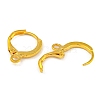 Brass Huggie Hoop Earring Findings KK-E138-G-NF-2