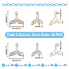 32Pcs 2 Colors Zinc Alloy Colorful Rhinestone Pendants FIND-GA0002-71-2