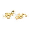 Rack Plating Eco-Friendly Brass Letter Pendants KK-K265-02G-E-2