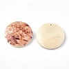Printed Wooden Pendants WOOD-S045-031A-2