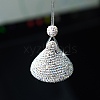 Full Rhinestone Mushroom Glass Perfume Bottles Air Freshener Diffuser Bottle Hanging Ornaments PW-WG8D50A-01-5