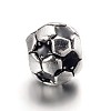 Large Hole Football Alloy Enamel European Beads X-MPDL-L013-02B-1