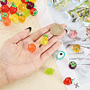 Globleland 48Pcs 8 Styles Translucent Resin Pendants RESI-GL0001-08-3