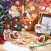 1 Bag Christmas Theme Wood Cross Stitch Kits WOOD-SC0002-24-5