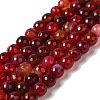 Dyed & Heated Natural Dragon Veins Agate Beads Strands G-P539-A01-25-1