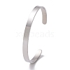 Non-Tarnish 304 Stainless Steel Open Cuff Bangle BJEW-G653-01P-02-3